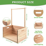 PIIOSER Baby Shower Crate Closet, Multifunctional Wooden & Acrylic Visible Baby Storage Crate with Handle, Newborn Welcome Gifts Basket for Boys Girls, Pregnancy Gifts for New Parents(Beige)