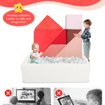 Heypappy Kids Play Sofa, Tangram Square Puzzles Couch Furniture, Modular Kids Play Couchs Furniture, Puzzle Solving Couch Building Fort for Playroom Bedroom Boys Girls Teens, Glow