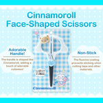 SanrioOriginal Face Shaped Scissors (Japan Import) - Includes Cherry Blossom Message Card (Cinnamoroll)