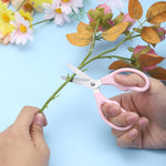 Small Pink Scissors, 5" Stainless Steel Blade with Acrylic Handle All Purpose Scissors Stationery Paper Cutting Tool for Office, Home (Pink)