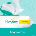 Pampers Sensitive Baby Wipes - 192 Count, Water Based, Hypoallergenic and Unscented (Packaging May Vary) (Pack of 2)