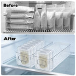Breastmilk Storage Container, Freezer Flattener Kit, Breastmilk Storage Container, Plastic Storage Bins, Bottles and Breast Milk, Clear Freezer and Fridge Organizer Bins