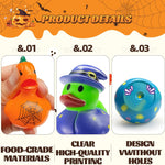 24 PCS Halloween Rubber Ducks, Halloween Ducks for Halloween Goodie Bag Fillers, Rubber Duckies Baby Bath Toys for Halloween Party Favors Decorations, School Classroom Game Prizes