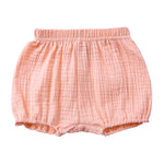 He&Yingmin 5PC Baby Shorts Newborn Baby Girls Boys Pants Cotton Linen Blend Cute Bloomers Triangle Shorts Multicolor
