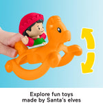 Fisher-Price Little People Toddler Toys Christmas Wonderland Gift Set with Santa Elf & Reindeer Figures for Ages 1+ Years