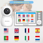 Baby Monitor with Camera and Audio, 4.3'' Video Baby Monitor No WiFi with 1000ft Long Range and 30-Hour Battery, Remote Pan-Tilt-Zoom, Night Vision, ECO Mode, 2-Way Talk