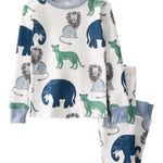 little planet by carter's Baby 2-Piece Pajamas Made with Organic Cotton, Safari Animals, 9M