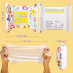 HAPPY BUM - 180 Count Saline Baby Wipes, Unscented, 7.4 x 7.2 Inch, Moist and Refreshing, Multi-Purpose Use, Ideal for Travel