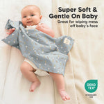 Organic Burp Cloths Baby Boy, Girl - 6-Pack Large 100% Cotton Burping Cloths for Babies, Spit Up Rags, Super Absorbent, Ultra Soft Newborn Rag, Gender Neutral, Machine Washable, Durable (Countryside)