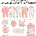 Baby Girl Clothes,Newborn Essentials Must Haves，Baby Gift Onesies Sets ，Total 27 Pieces