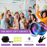 FETESNICE Y26 Professional Butterfly Yo-Yo - Dual Mode Responsive/Unresponsive Finger Spin Yoyo for Kids, Adults & Competition Players | Pro Yo-Yo with 10 Strings + Case & Gloves（Black Blue Pink）