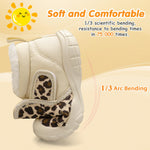 QFH Baby Winter Shoes Infant Shoes Infant Boot Boy Boot Baby Winter Snow Boots Leopard 2.5-3 Years Toddler