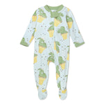 HonestBaby Sleep & Play Footed One-Piece Pajama Sleeper 100% Organic Cotton, Baby Boys, Dino Delight