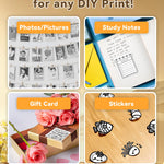 NDYIN Sticker Printer, PrintPods Mini Printer, Bluetooth Portable Sticker Maker with 3 Rolls Paper, Print Pod Inkless Thermal Printer for iPhone, Impresora Portátil for Notes, Journal, DIY, Kids Gift