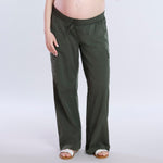 Motherhood Maternity Under Belly Utility Cargo Pregnancy Pant, Deep Depths, Small