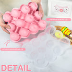 3 Pcs Baby Food Storage Container 12 Cup Silicone Baby Food Freezer Tray with Lid Stackable Reusable Silicone Baby Food Freezer Storage Tray for Food Vegetable Fruit Puree and Breast Milk (Pink)