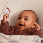 BabyBjörn Bouncer Balance Soft, Light Beige, Woven/Jersey, Tri-Fabric | 2-in-1 Adjustable Baby Bouncer Seat and Toddler Chair, Newborn to Toddler (8-29 lbs), 4 Positions, Lightweight & Portable