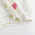 Simplee kids Baby Sweater Cardigan Jacquard Cable-Knit Spring Coat Long Sleeve Cardigan for Baby Girl 6-9 Months