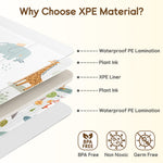 Foldable Baby Play Mat for Floor, PIGLOG 79x71 Extra Large Crawiling Play Mat for Babies, Waterproof & Portable Tummy Time and Non-Toxic Soft Foam Playmat for Infants, Toddlers, Giraffe