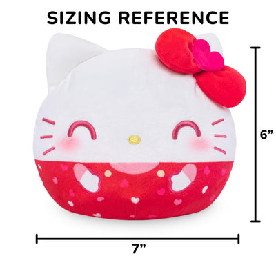 TeeTurtle Hello Kitty Reversible 6" Sanrio Plush - Valentine's Day - Amazon Exclusive Kawaii Cute Soft Plush