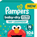 Pampers Diapers - Baby Dry - Size 2, 112 Count, Absorbent Disposable Infant Diaper (Packaging May Vary)