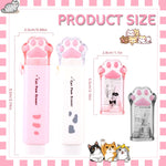 Amaxiu Cute Cat Paw School Supplies - 4PCS Kawaii Erasers & 2PCS Retractable Pencil Sharpeners for Office, Home, School