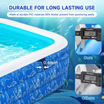 nflatable Swimming Pool for Kids and Adults- 118" x 68" x 22" Family Full-Sized Blow Up Pools for Kids-Thickened Durable Above Ground Swimming Pool Backyard Lawn, Summer Party Outdoor and Indoor
