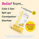 BioGaia Protectis Baby Probiotic Drops | Colic & Gas Relief + Vitamin D | Safe for Newborns | Ease Crying, Fussing, Colic, Gas, Spit-ups & Constipation | No Dairy, Soy & Gluten | 50 Day Supply | 10mL