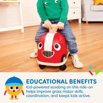 Battat – Wooden Racer – Wood Handle & Soft Body – Safe & Sturdy Push Car – Active Play Ride-On – 18 Months + – Rollin’ Race Car
