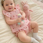 Jecson Infant Girl Outfits Newborn Baby Girl Summer Clothes 12-18 Month Girl Clothes Sleeveless Ruffle Top And Bloomers Shorts Set