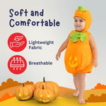 Dress Up America Baby Pumpkin Costume – Adorable Halloween Jack-O-Lantern Costume For Toddlers