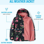 The Children's Place Baby Girls' and Toddler Heavy 3 in 1 Winter Jacket,Wind Water-Resistant Shell,Fleece Inner