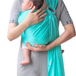 Vlokup Baby Water Ring Sling Carrier | Mesh Baby Wrap for Newborn Girl, Boy, Infant, Toddlers and Kid | Lightweight Breathable, Perfect for Summer, Swimming, Pool, Beach | Great for Dad, Bluish-Green