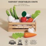 Le Toy Van - Wooden Honeybee Market Vegetables '5 a Day' Crate | Fun Role Play Supermarket Pretend Play Shop Food | Great Gift for Boys Or Girls, Harvest Vegetables Crate (TV182)