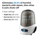 Baby Brezza Baby Bottle Sterilizer and Dryer Machine – Electric Steam Sterilization - Universal Fit - Pacifiers, Glass, Plastic, and Newborn Feeding Bottles