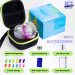 MAGICYOYO K3 Aurora-P Crystal Yoyo for Kids & Beginners, Responsive & Unresponsive Yo Yo with Finger Spin Design+Extra Bearing+12 Yo-yo Strings & Storage Bag, Great Gift for Boys Girls(Purple&White)