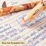 MOZXIRZ 6 Pcs Cute Erasable Retractable Pens Erasable Gel Ink Pens Cartoon Capybara Pen 0.5mm Fine Point Blue Ink Pen Cartoon Writing Pen Office School Pens Women Girls Boys (Blue Ink-Capybara)