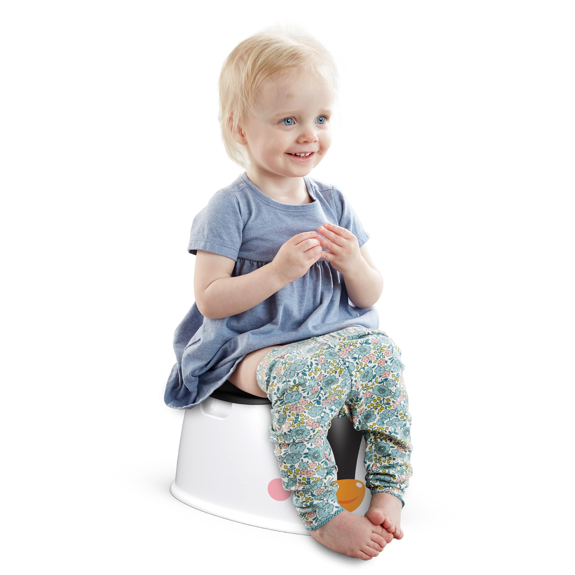 Fisher-Price™ Toddler Toilet Penguin Potty Training Seat, Portable Chair with Handles for Kids and Removable Bowl