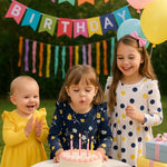 PATPAT 3-Packs Toddler Girl Floral and Polka Dots Long-Sleeve Dress Set 4-5 Years, White&Yellow&Blue