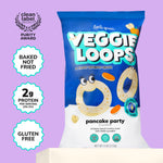 Little Spoon Pancake Party Veggie Loops, Chickpea Snack, Baked Not Fried, Avocado Oil, Hidden Veggies, Tastier Snacks for Kids, 2g Protein, Gluten-Free, 4 Pack