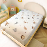 MorroMorn Baby Crib Sheets Fitted Crib Sheet for Boys Girls, for Standard Crib and Toddler Mattress, Super Soft Jersey Knit Microfiber, Cute Neutral, Baby Bed Sheet, 28x52x8in, (Animals)