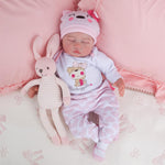 Reborn Baby Dolls Girl - 22 Inch Soft Cloth Body Newborn Girl Doll, Realistic Sleeping Baby Doll That Look Real for Kids Age 3+