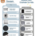 Toddler Airplane Bed, Toddler Travel Bed Airplane Seat Extender for Kids, Plane Tray Cover with Built-in Holder, Baby Travel Essentials for Flying, Portable Plane Footrest for Kids Grey