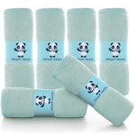 HIPHOP PANDA Baby Washcloths, Rayon Made from Bamboo - 2 Layer Ultra Soft Absorbent Newborn Bath Face Towel - Reusable Baby Wipes for Delicate Skin - Green, 6 Pack