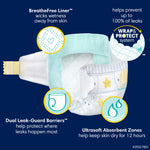 Pampers Overnight Diapers - Swaddlers Overnights - Size 6, 72 Count, Disposable Baby Diaper, Night Time Leak and Skin Protection
