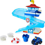 PAW Patrol, Adventure Bay Bath Playset with Light-up Chase Vehicle, Bath Toy for Kids Aged 3 and up