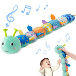 Sumobaby Infant Baby Musical Stuffed Animal Activity Soft Toys with Multi-Sensory Crinkle, Rattle and Textures, for Tummy Time Newborn 0-3-6-12 Months Boys, Girls, Caterpillar