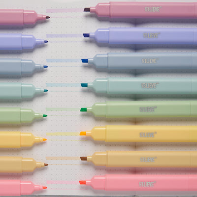 BLIEVE Aesthetic Cute Highlighters No Bleed Through, Dual Tip 8 Pack, Pastel Colors For Bible & Journaling