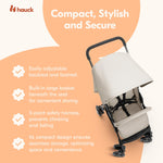 hauck Lightweight and Compact Travel Baby/Toddler Foldable Stroller, Sport, Beige