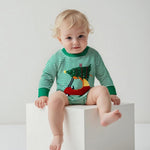 St Patricks Day Baby Boy Outfit Newborn Waffle Shamrock Onesie Sweatshirt Bubble Romper Top Infant Spring Clothes